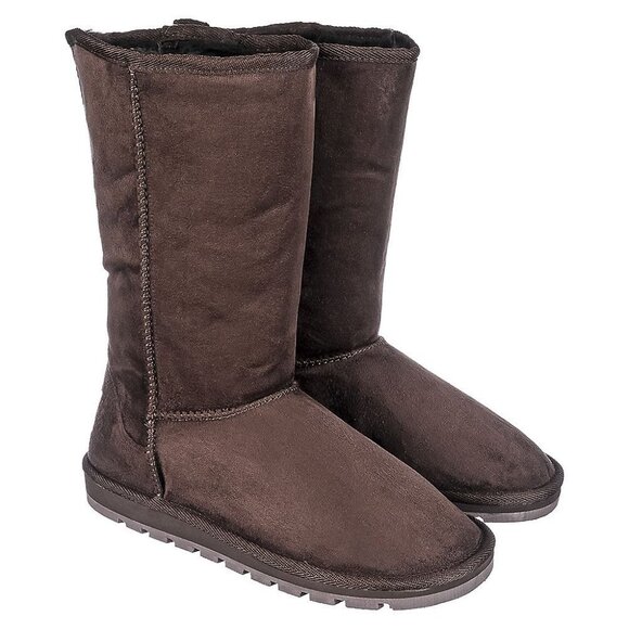 FLAT  READY FOR THE SNOW MID-CALF BOOT Women – Brown Suede ( BRAND NEW !!!!!!!! - Picture 1 of 6